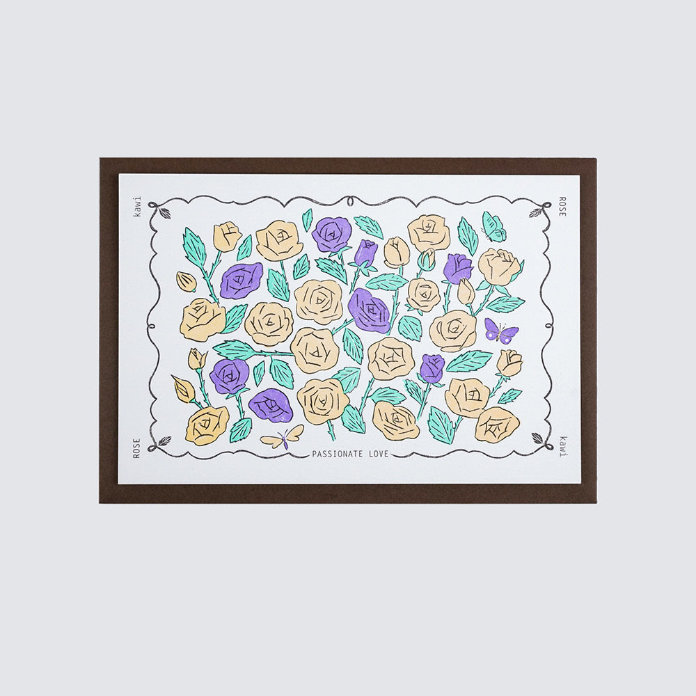 Letterpress card : Rose