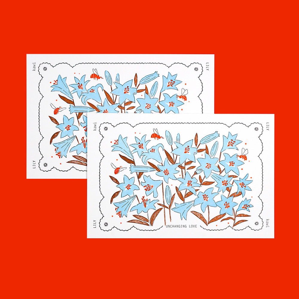 Letterpress card : Lily
