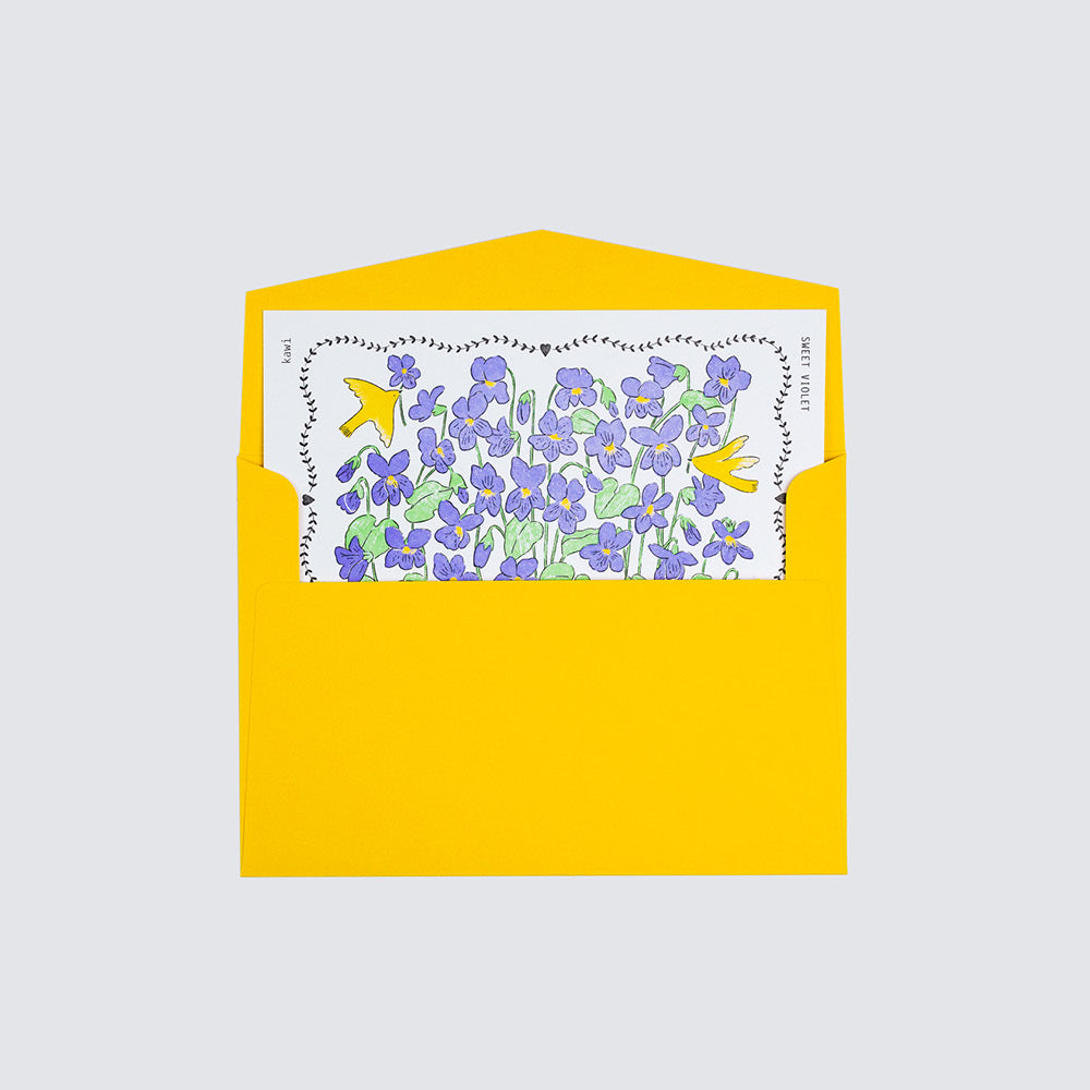 Letterpress card :  Sweet violet