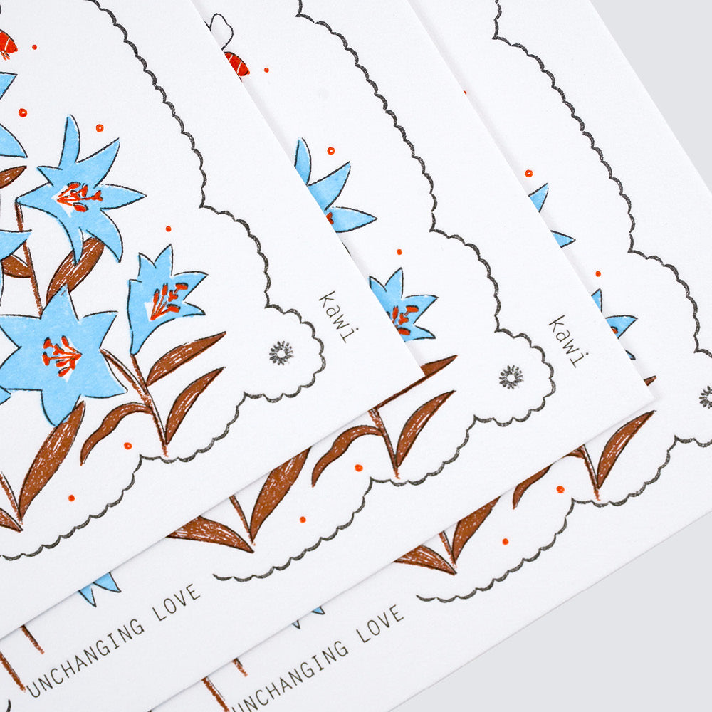 Letterpress card : Lily