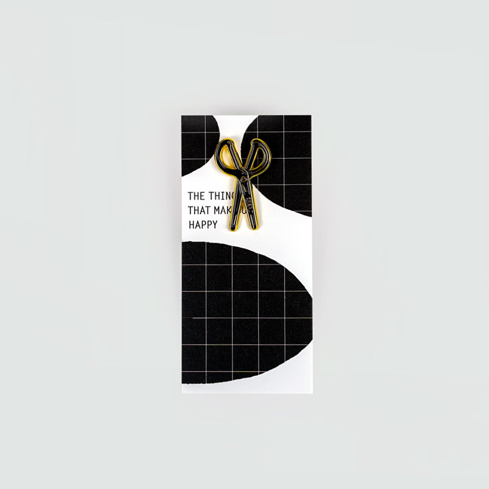 Black scissors pin by kawi